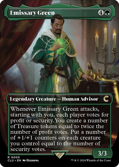 Emissary Green (Borderless) (Ravnica: Clue Edition) Light Play