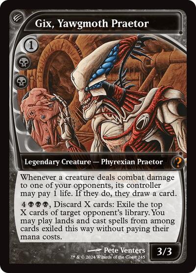 Gix, Yawgmoth Praetor (Future Sight) (Mystery Booster 2) Light Play Foil