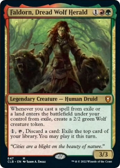 Faldorn, Dread Wolf Herald (Commander Legends: Battle for Baldur's Gate) Heavy Play Foil