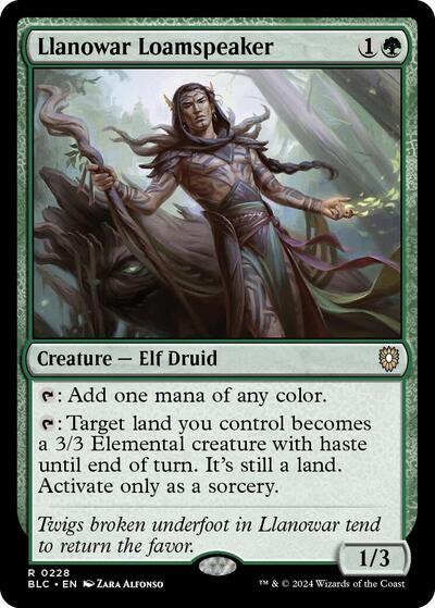 Llanowar Loamspeaker (Commander: Bloomburrow) Light Play