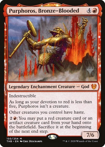 Purphoros, Bronze-Blooded (Promo Pack: Theros Beyond Death) Light Play Foil