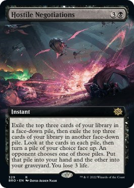 Hostile Negotiations (Extended Art) (The Brothers' War) Light Play Foil
