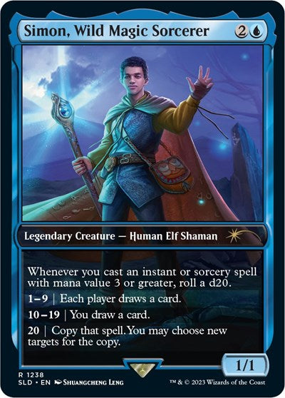 Simon, Wild Magic Sorcerer (Secret Lair) Light Play Foil