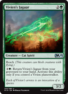 Vivien's Jaguar (Magic 2019 Core Set) Light Play