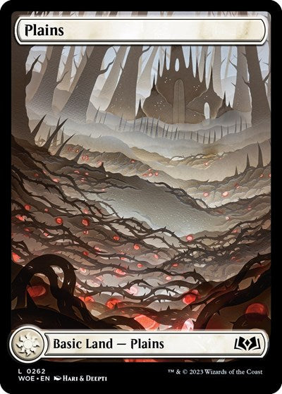 Plains (0262) (Wilds of Eldraine) Medium Play Foil