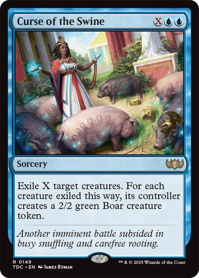 Curse of the Swine (Commander: Tarkir: Dragonstorm) Light Play
