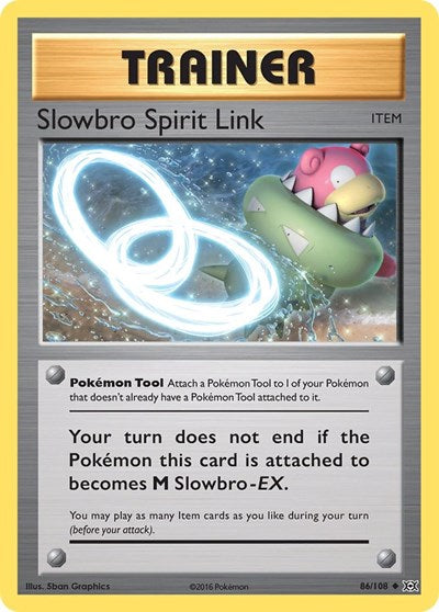 Slowbro Spirit Link (XY - Evolutions) Light Play Reverse Holofoil