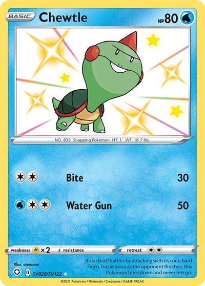 Chewtle (Shining Fates: Shiny Vault) Near Mint Holofoil