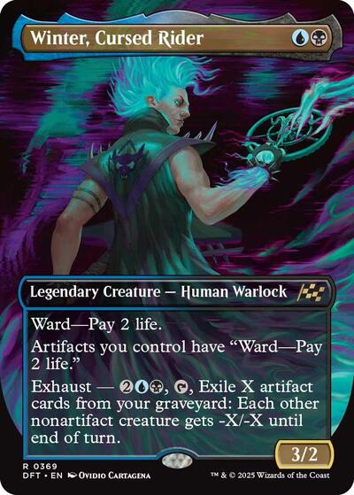 Winter, Cursed Rider (Borderless) (Aetherdrift) Near Mint Foil
