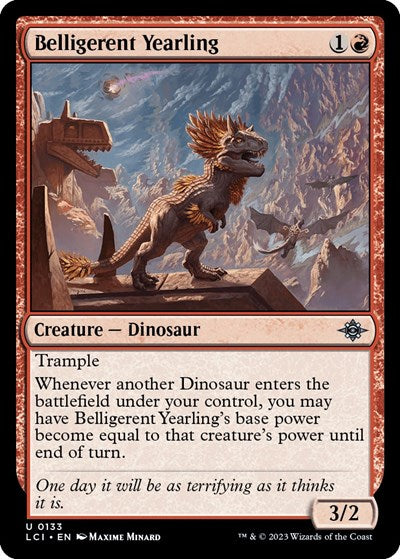 Belligerent Yearling (The Lost Caverns of Ixalan) Medium Play Foil