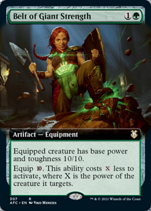 Belt of Giant Strength (Extended Art) (Commander 2021 Forgotten Realms) Light Play