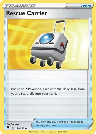 Rescue Carrier (SWSH07: Evolving Skies) Light Play Reverse Holofoil