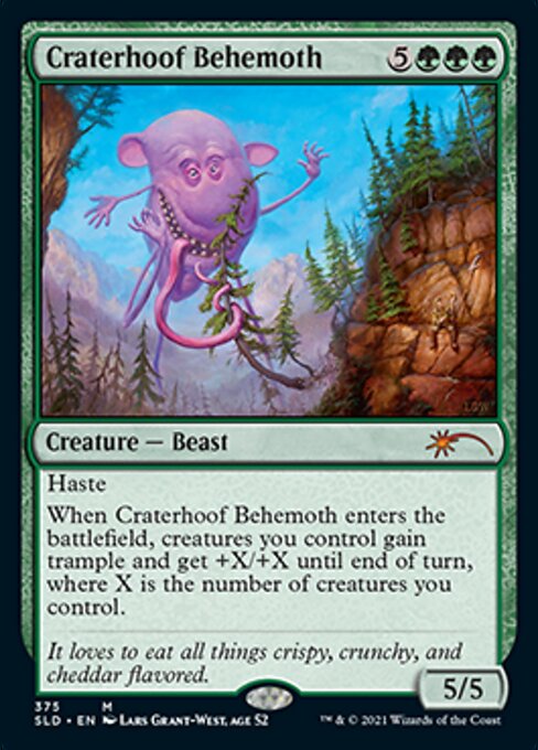 Craterhoof Behemoth 375 (Secret Lair) Light Play
