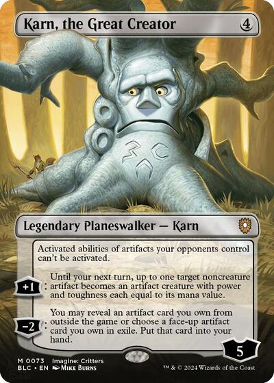 Karn, the Great Creator (Borderless) (Commander: Bloomburrow) Light Play Foil