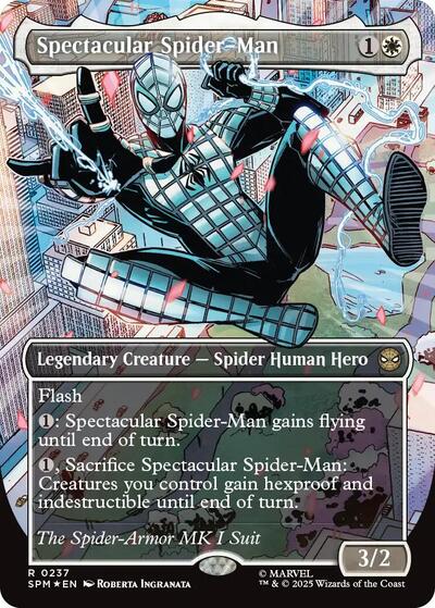 Spectacular Spider-Man (0237) (Borderless) (Textured Foil) (Marvel's Spider-Man) Near Mint Foil