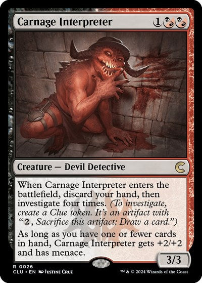 Carnage Interpreter (Ravnica: Clue Edition) Light Play