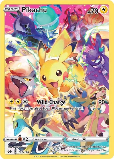 Pikachu (Secret) (Crown Zenith) Near Mint Holofoil