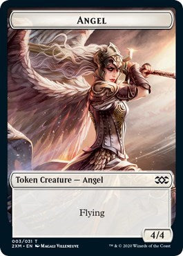 Angel / Cat Double-sided Token (Double Masters) Medium Play Foil