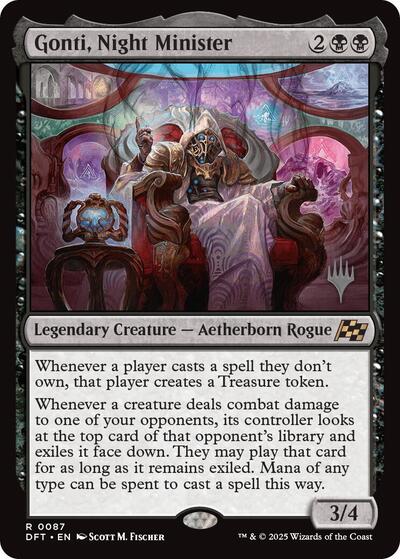 Gonti, Night Minister (Promo Pack: Aetherdrift) Light Play Foil