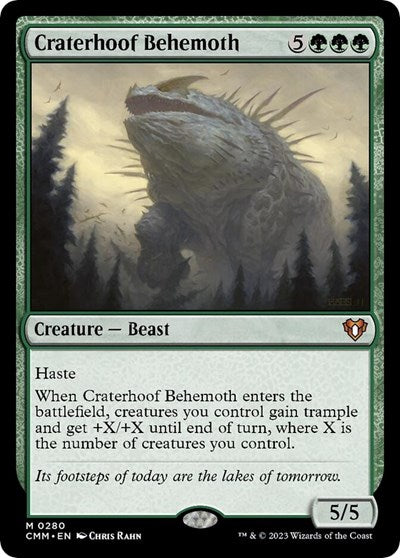 Craterhoof Behemoth (Commander Masters) Near Mint Foil