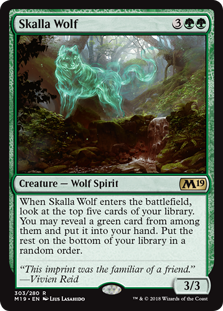 Skalla Wolf (Magic 2019 Core Set) Medium Play