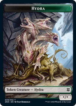 Hydra / Kor Warrior Double-sided Token (Zendikar Rising) Medium Play Foil