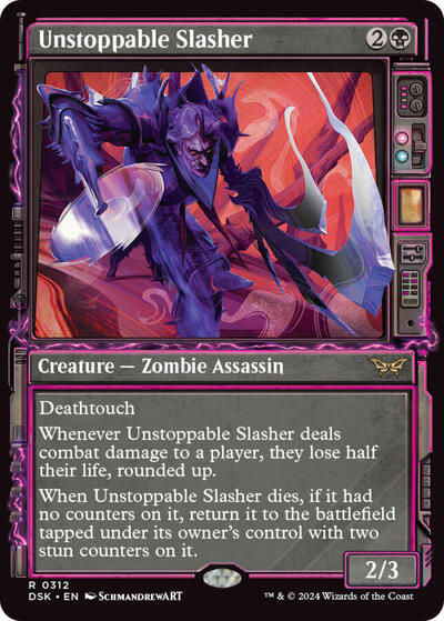 Unstoppable Slasher (Showcase) (Duskmourn: House of Horror) Light Play Foil