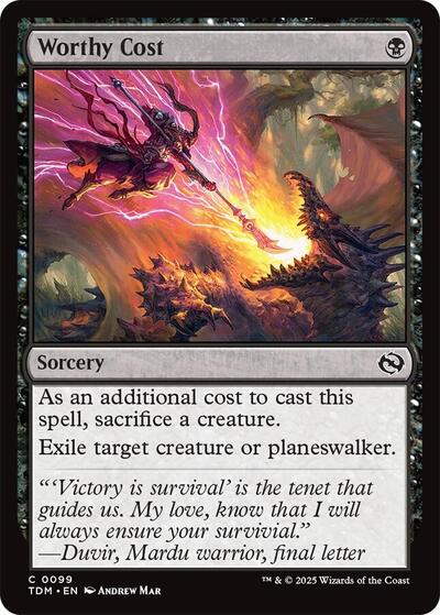 Worthy Cost (Tarkir: Dragonstorm) Light Play
