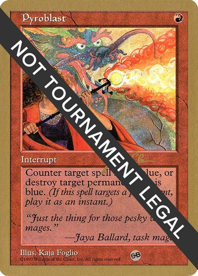 Pyroblast - 1997 Jakub Slemr (5ED) (SB) (World Championship Decks) Near Mint