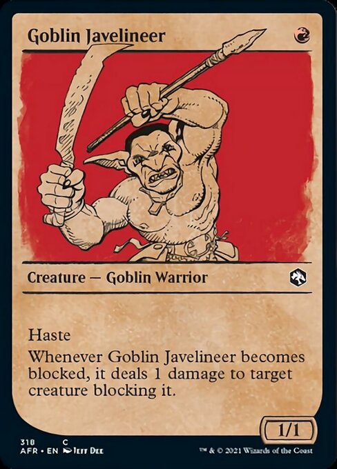 Goblin Javelineer (Showcase) (Adventures in the Forgotten Realms) Light Play Foil
