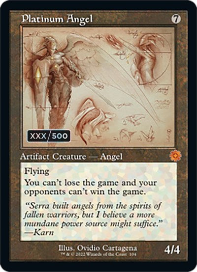 Platinum Angel (Schematic) (Serial Numbered) (The Brothers' War: Retro Frame Artifacts) Near Mint Foil