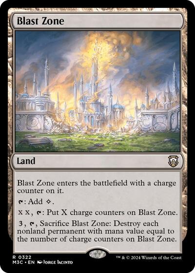 Blast Zone (Ripple Foil) (Commander: Modern Horizons 3) Light Play Foil