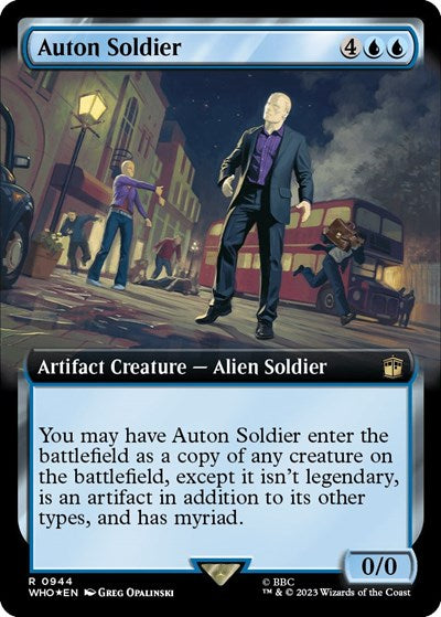 Auton Soldier (Extended Art) (Surge Foil) (Universes Beyond: Doctor Who) Near Mint Foil