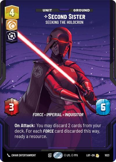 Second Sister Seeking the Holocron (Prestige) (Legends of the Force) Near Mint