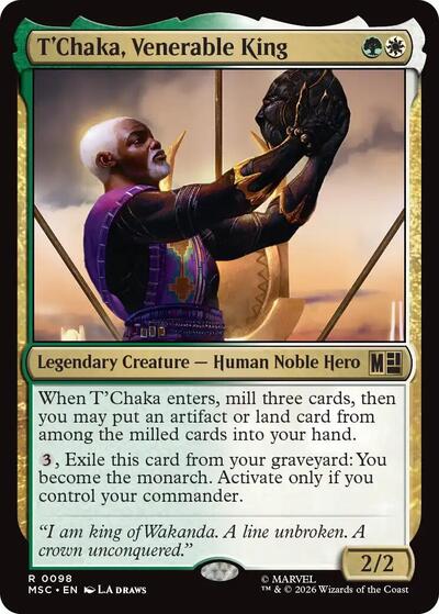 T'Chaka, Venerable King (Surge Foil) (Commander: Marvel Super Heroes) Near Mint Foil