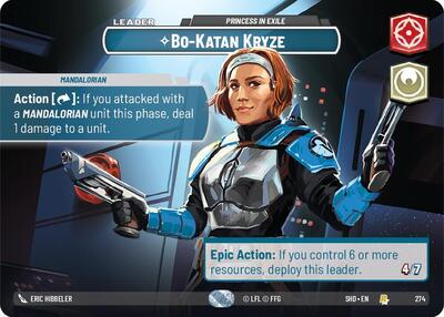 Bo-Katan Kryze Princess in Exile (Showcase) (Shadows of the Galaxy) Near Mint Foil
