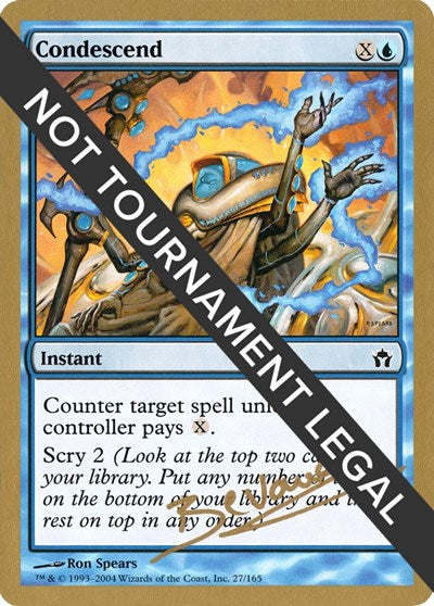 Condescend - 2004 Manuel Bevand (5DN) (World Championship Decks) Medium Play
