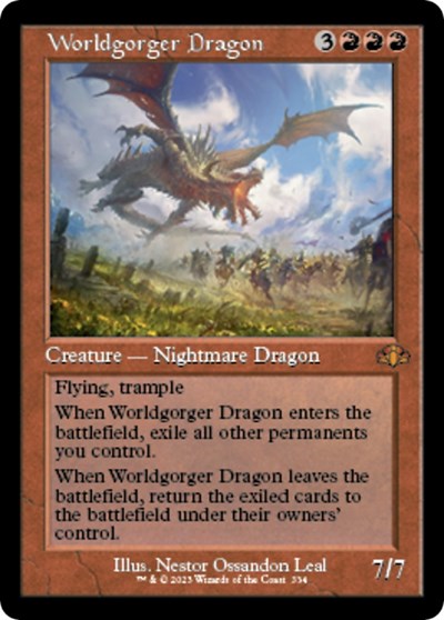 Worldgorger Dragon (Retro Frame) (Dominaria Remastered) Near Mint