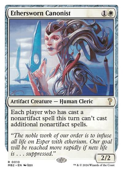 Ethersworn Canonist (White Border) (Mystery Booster 2) Light Play