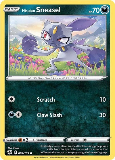 Hisuian Sneasel (SWSH10: Astral Radiance) Near Mint Reverse Holofoil