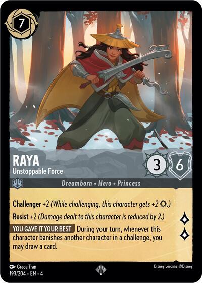 Raya - Unstoppable Force (Ursula's Return) Near Mint Cold Foil