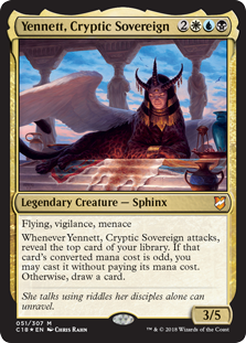 Yennett, Cryptic Sovereign (Commander 2018) Medium Play Foil