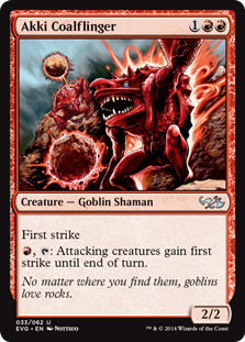 Akki Coalflinger (Duel Decks Anthology: Elves vs Goblins) Light Play