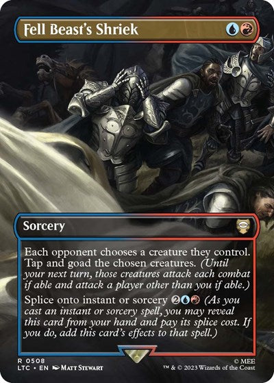 Fell Beast's Shriek (Borderless) (Commander: The Lord of the Rings: Tales of Middle-earth) Near Mint Foil