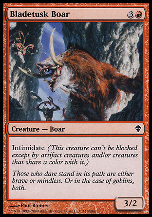 Bladetusk Boar (Zendikar) Medium Play Foil