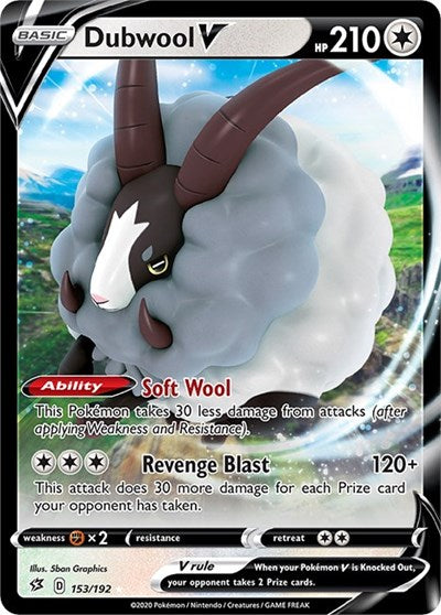 Dubwool V (SWSH02: Rebel Clash) Near Mint Holofoil