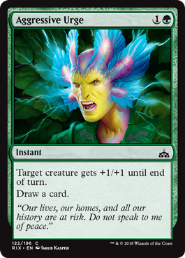 Aggressive Urge (Rivals of Ixalan) Light Play