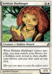 Kithkin Harbinger (Lorwyn) Medium Play Foil