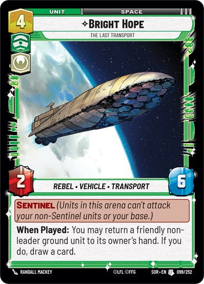 Bright Hope The Last Transport (Spark of Rebellion) Near Mint
