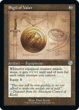 Sigil of Valor (Schematic) (The Brothers' War: Retro Frame Artifacts) Medium Play Foil